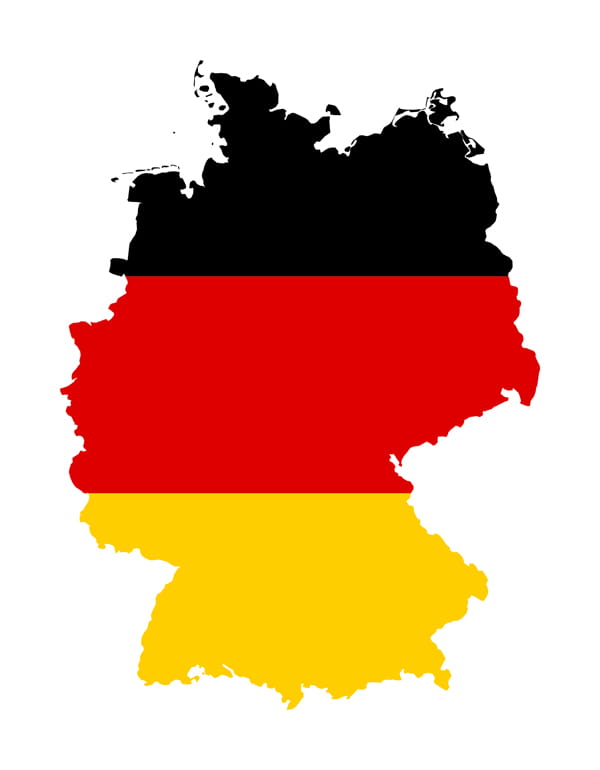 German flag and country outline