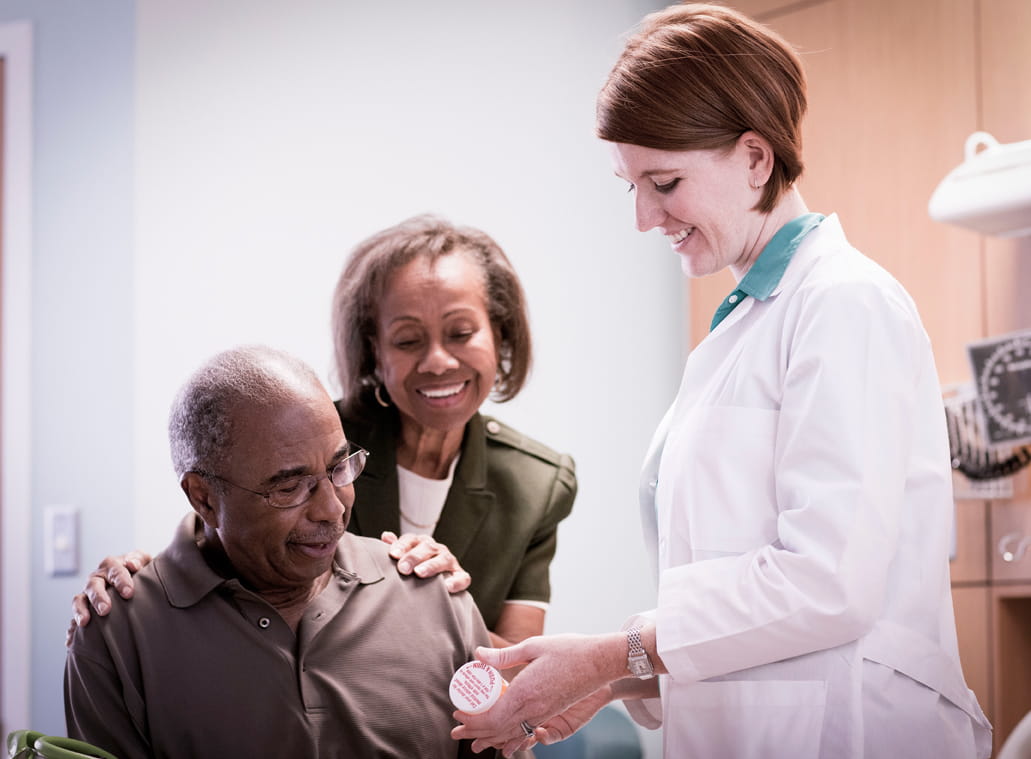 Provider with patients and medication
