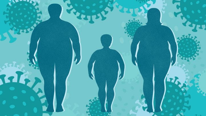 outline of people with virus background